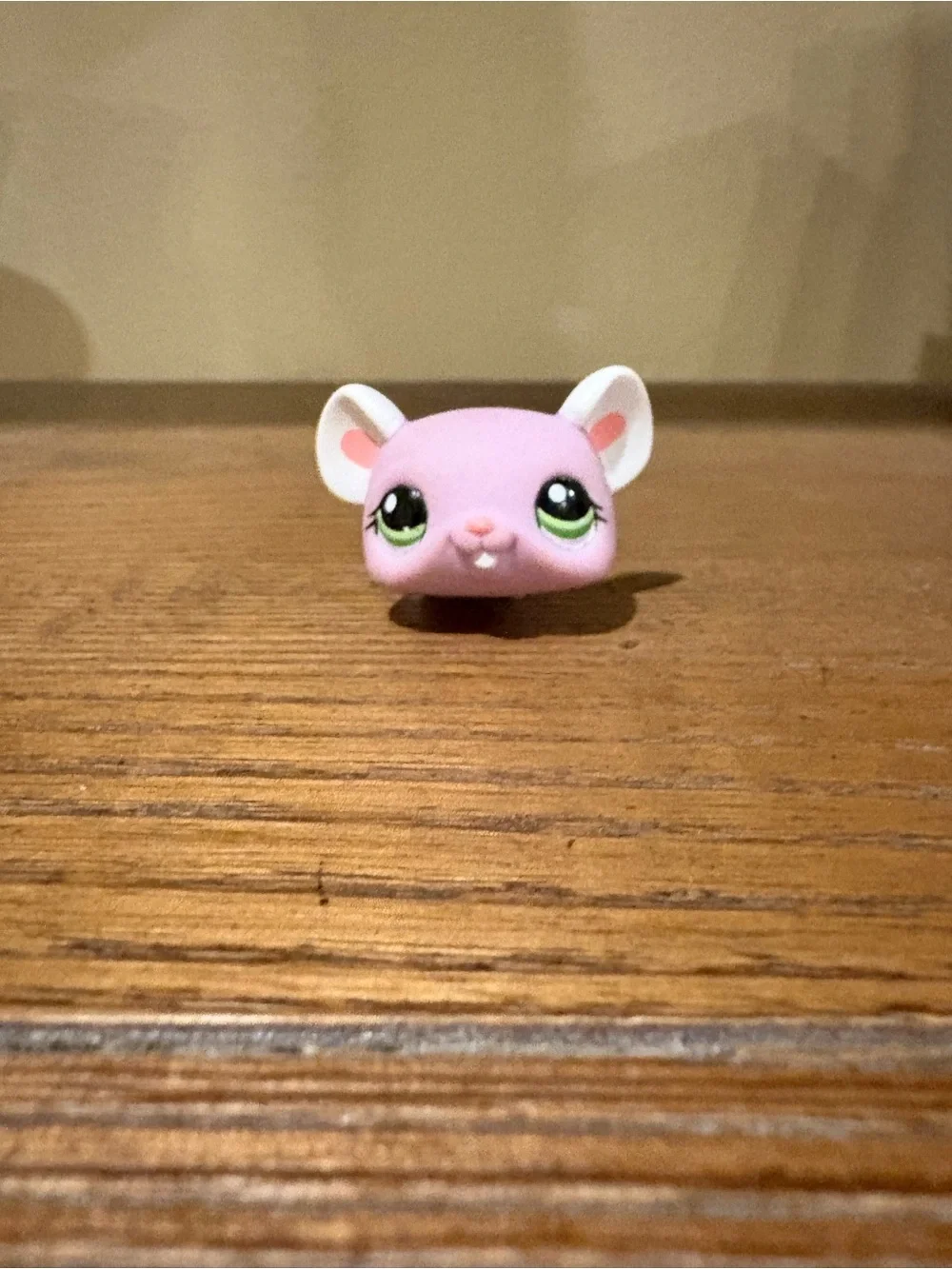 Littlest Pet Shop Pink Mouse Head with Green Eyes